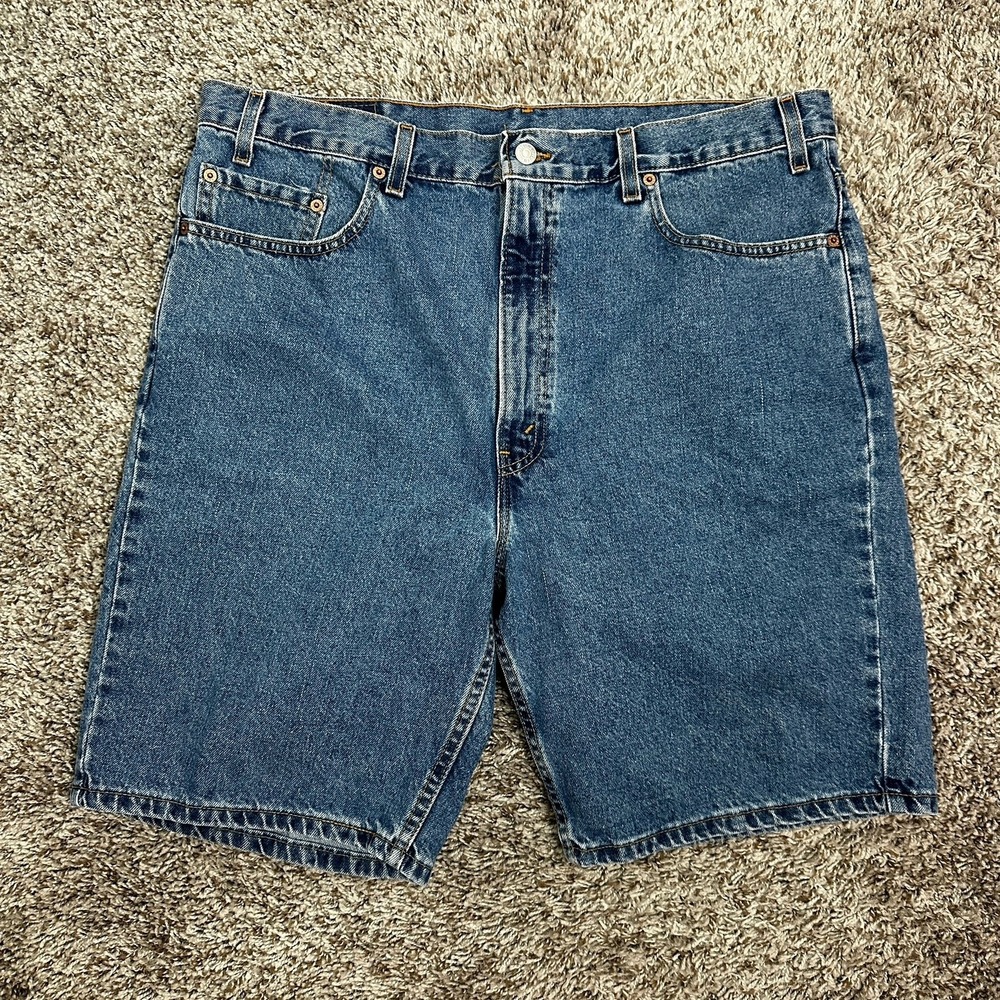 Vintage Levi's 505 Shorts Mens 40 Blue Y2K Baggy Skater Relaxed Denim USA Made